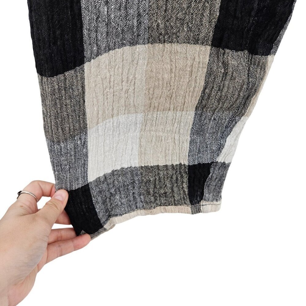 Habitat Liv By Habitat Linen Plaid Lantern Pants Women’s Size XS Lagenlook Artsy - Picture 4 of 11